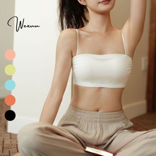 Áo lót cúp ngang dáng quây WEXUU đệm mỏng 1cm không gọng chất su đúc thông hơi thoáng khí - AV98