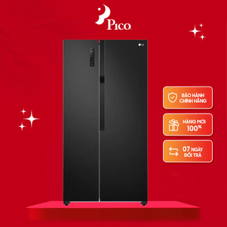 Tủ lạnh lg side by side gr-b256bl 519l inverter màu đen