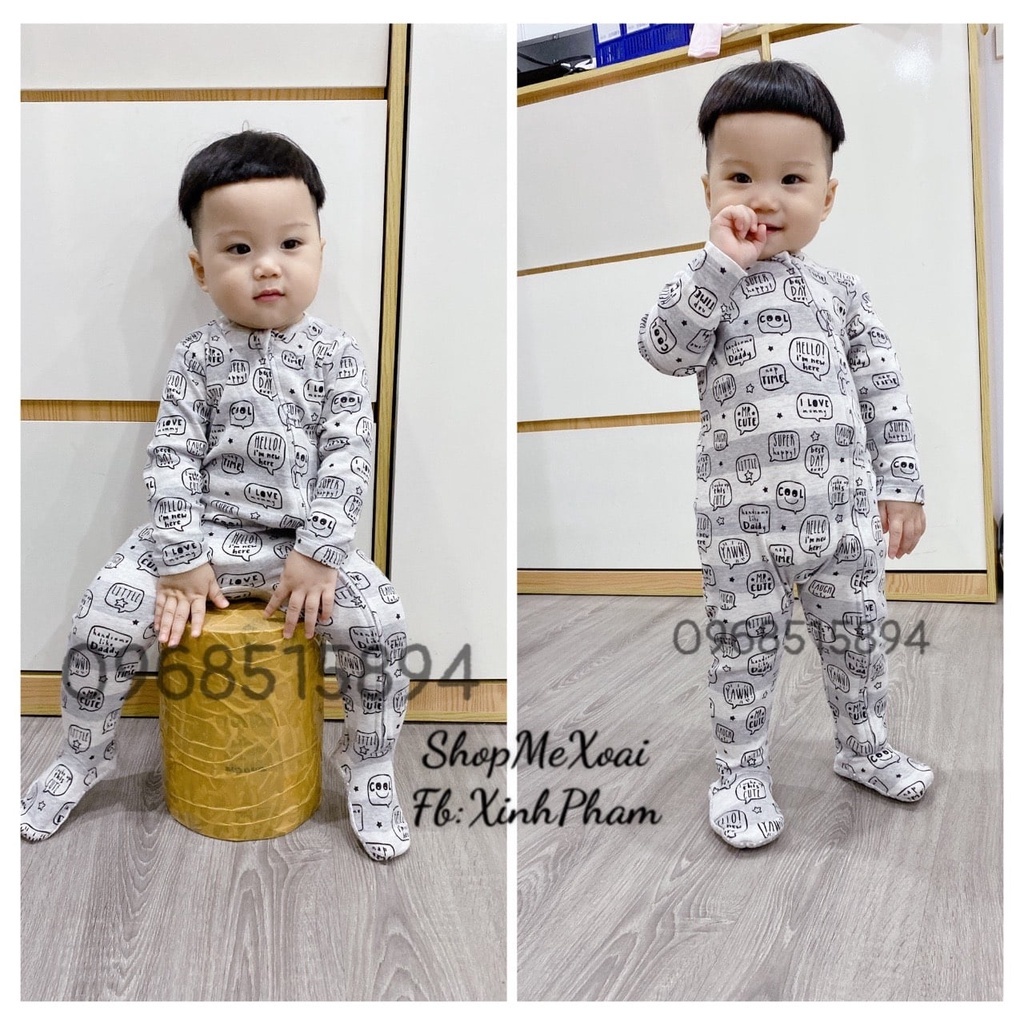 Body sleep cotton Car.ter, Ni..Ke kéo khóa hoặc cúc bấm xuất dư siêu xịn rất mềm mịn