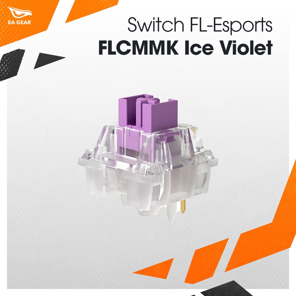 Switch bàn phím cơ FL CMMK Ice Violet tatile 50g siêu mượt 5 pin khấc rõ - EA Gear