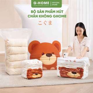 Bộ túi và máy hút chân không bảo quản quần áo thông minh Ghome bộ sản phẩm hút chân không PN24
