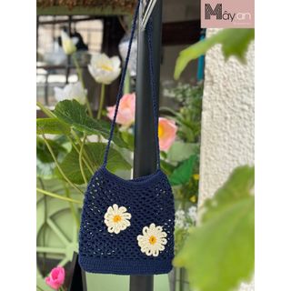 (Có sẵn) Giỏ (túi) len đan móc thủ công handmade-Mây