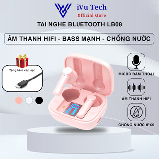 Tai nghe Bluetooth không dây LB 8 (BY08) Pro TWS 5.0 True Wireless cảm ứng chống nước pin trâu giá rẻ cho Android iOS