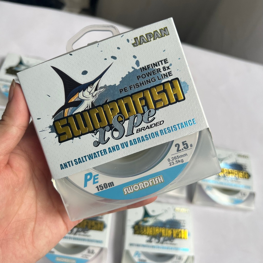 Dây Dù 150m PE X8 Cá Kiếm SWORDFISH JAPAN 7 Màu Cao Cấp - DD150M005