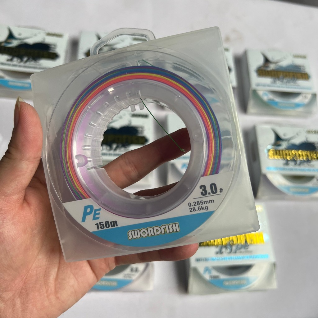 Dây Dù 150m PE X8 Cá Kiếm SWORDFISH JAPAN 7 Màu Cao Cấp - DD150M005