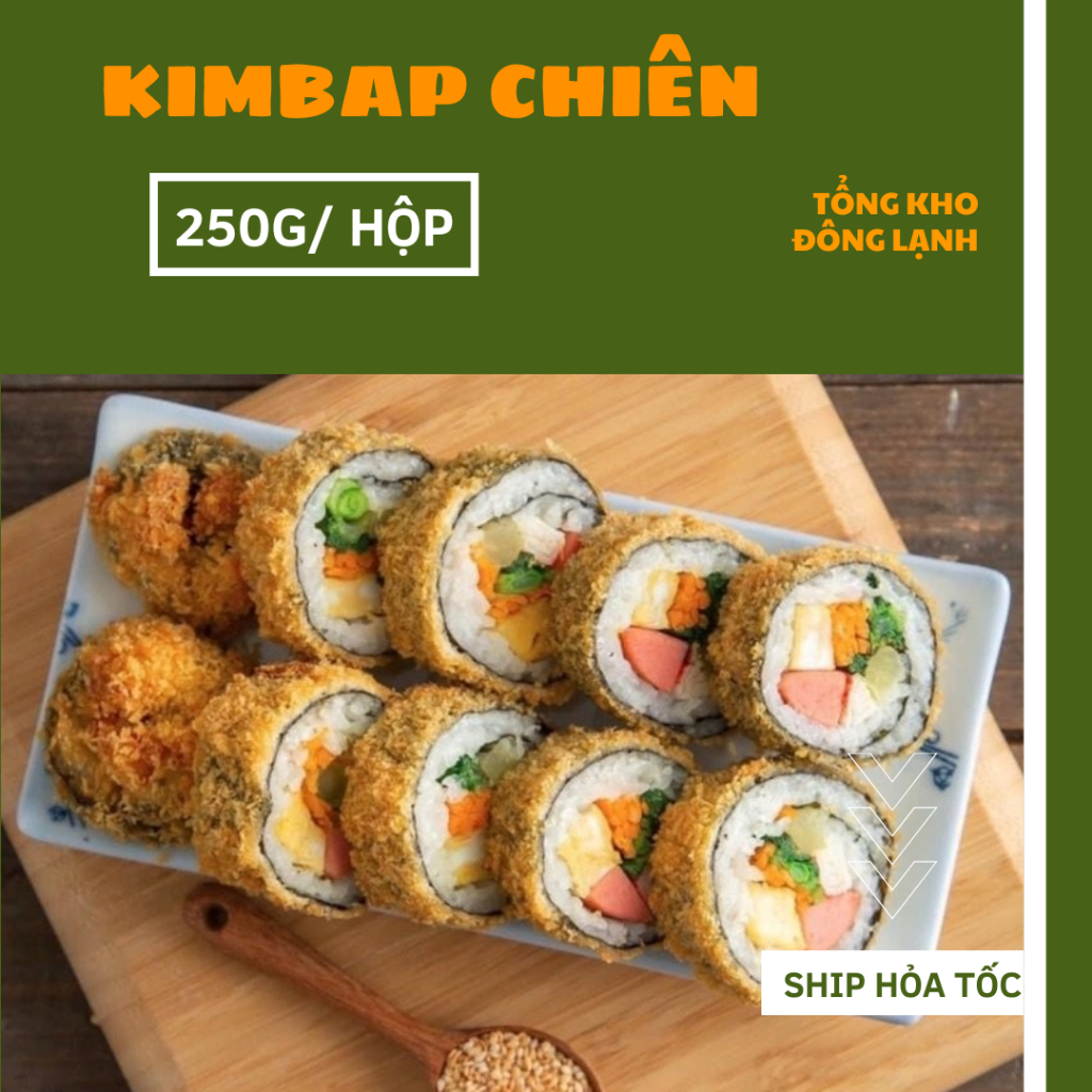 Kimbap chiên 1.5kg/hộp 10 thanh ( giao hoả tốc Hà Nội )