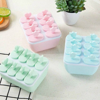 Khuôn Làm Kem, Khay Làm Kem 8 Que Có Nắp Đậy Chất Liệu Lúa Mạch Cao Cấp, Không Độc Hại,  An Toàn Cho Trẻ - didooglt