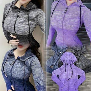 Áo Khoác Thể Thao Nữ Ôm Body Mẫu Navy-Mẫu Mới. Áo Khoác Nhẹ Nữ Form Ôm Vải Thun Dệt Kim [Navy Mới]