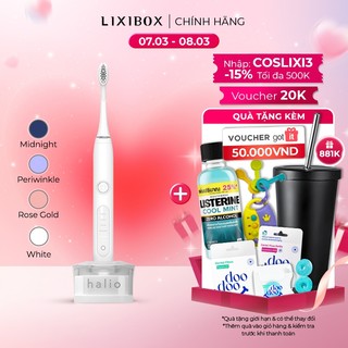  Bàn Chải Điện Halio Sonic Whitening Toothbrush Pro - Màu White Kèm Hộp Đựng
