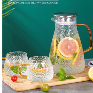 Bình nước thuỷ tinh 1600ml ( hoạ tiết vân đá)