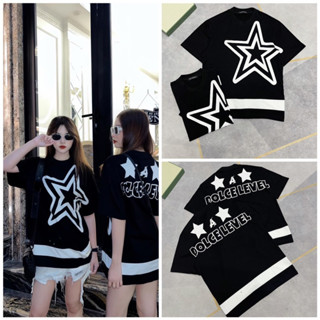 Hot Mẫu Áo Thun Docle Ngôi Sao To Vạch Trắng An Thuyên, Áo Phông Nam Nữ Dolce Hotrend 2024 Chất Cotton Siêu Chất