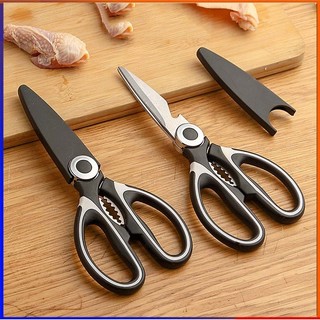 Kéo cắt thức ăn lăm làm bếp lưỡi inox - Kéo cắt đa năng có chức năng mở nắp chai hộp - Có Bao Lưỡi