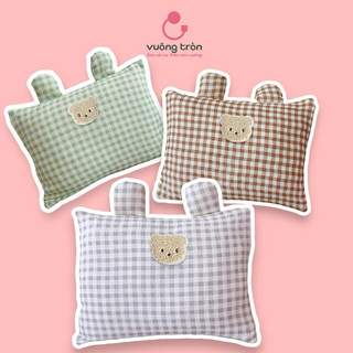 Gối chữ nhật muslin phối lưới cao cấp Vuông Tròn