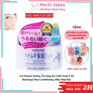 Gel Naturie dưỡng ẩm sáng da chiết xuất ý dĩ Hatomugi Skin Conditioning 180g Nhật Bản