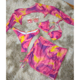 [ Hàng order shein] set bikini loang 4 chi tiết