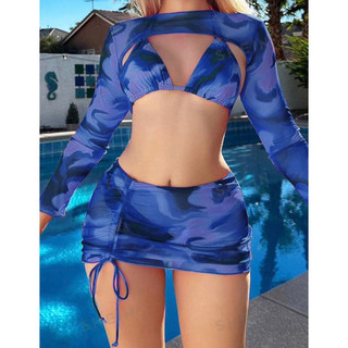 [ Hàng order shein] set bikini loang 4 chi tiết