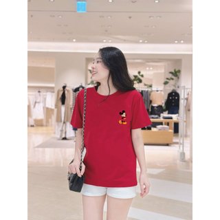 Áo phông thiết kế MICKEY CT2 LOGO co giãn 4 chiều basic ngắn tay chất liệu cotton 100%