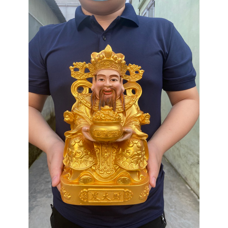 Thần tiền, thần phát 2 cỡ cao 25cm và 30cm màu vàng, Thần tài phong thủy, Đồ thờ, trang trí nhà cửa