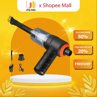 Máy Hút Bụi Mini Cầm Tay Không Dây Lực Hút 6000MPA Nhỏ Gọn Smart Gadgets, Pin Sạc Tiện Lợi, Lực Hút Siêu Mạnh - HB4