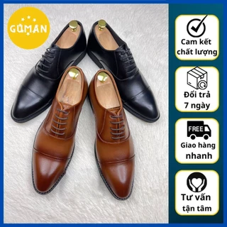 Giày tây nam công sở kiểu dáng oxford cổ điển da bò nguyên tấm