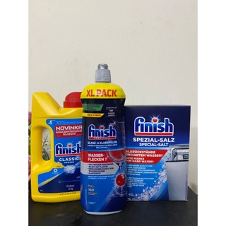 Combo Bột rửa bát finish + muối finish 1.2kg + Nước làm bóng 800 ml lít dùng cho máy rửa bát