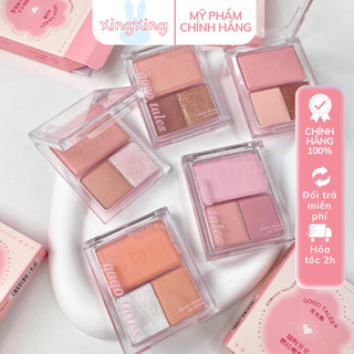 Bảng mắt má hồng highlight 3 ô gogo tales sweet diary blusher eyeshadow palette