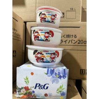Bộ thố sứ 3 món có nắp hút chân không