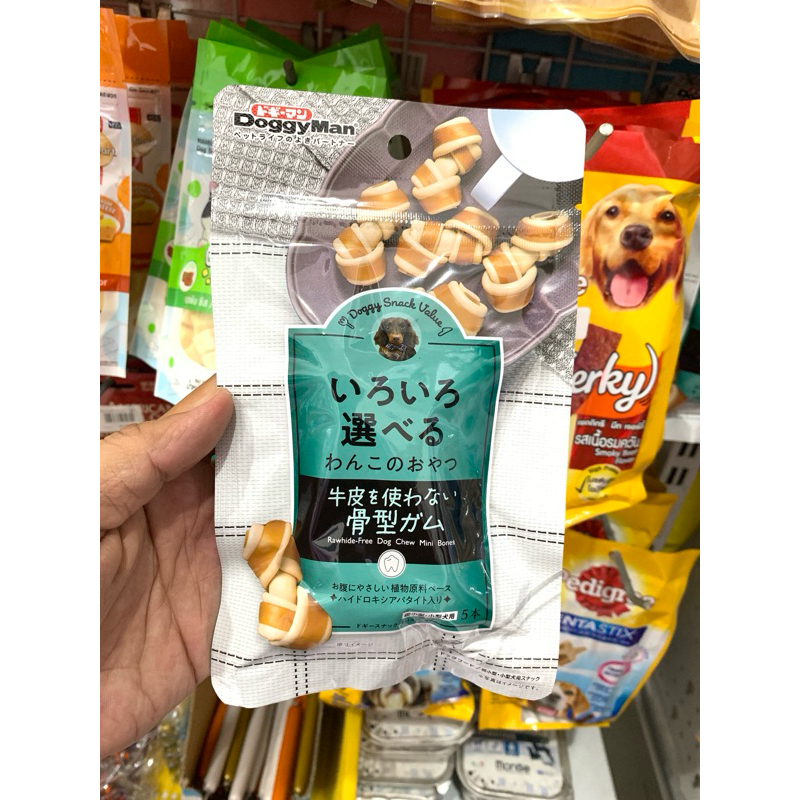 Xương gặm sạch răng xương nơ hương sữa Doggyman gói 5 cây