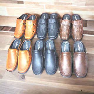 Giày sục không gót - giày lười nam không gót cho người trung niên size từ 38 đên 43 khâu đế chắc chắn