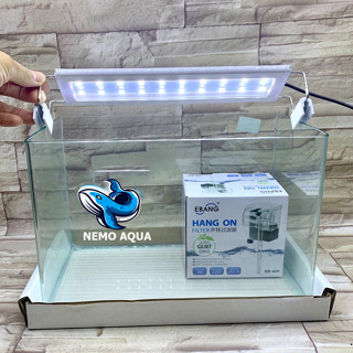 Bể Cá Kính Đúc 30cm _Kèm Đèn Lọc Để Bàn, Dài 30cm Rộng 18cm Cao 20cm, Kính dày 4mm - Bể Cá Cảnh Mini