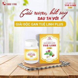 Giải độc gan Tuệ Linh Plus Hộp 60 viên - Giải độc gan Tuệ Linh màu vàng - Giải độc gan, hạ men gan, gan nhiễm mỡ