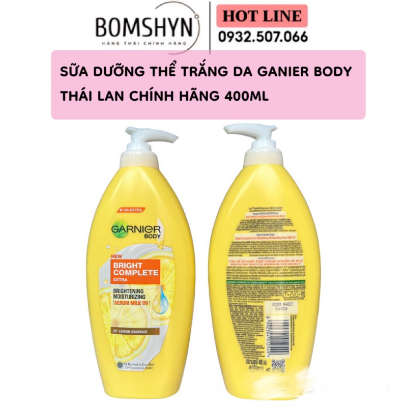 Sữa dưỡng thể trắng hồng rạng rỡ Garnier Body Lotion 400ml