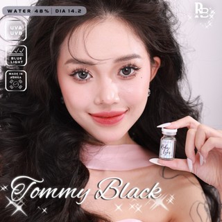 Kính Áp Tròng RUBYEYES Tặng Khay Gương Dụng Cụ BST BEARLENS Tommy Black