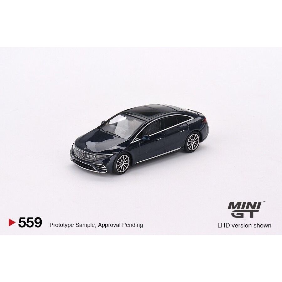 [Hanoitoys]MINI GT 1/64 Mercedes-Benz EQS 580 4MATIC Nautical Blue Metallic LHD