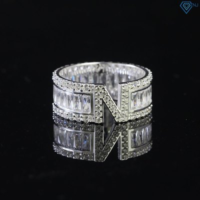 Nhẫn bạc nam chữ N đính đá sang trọng cá tính NNA0576 - Trang Sức TNJ