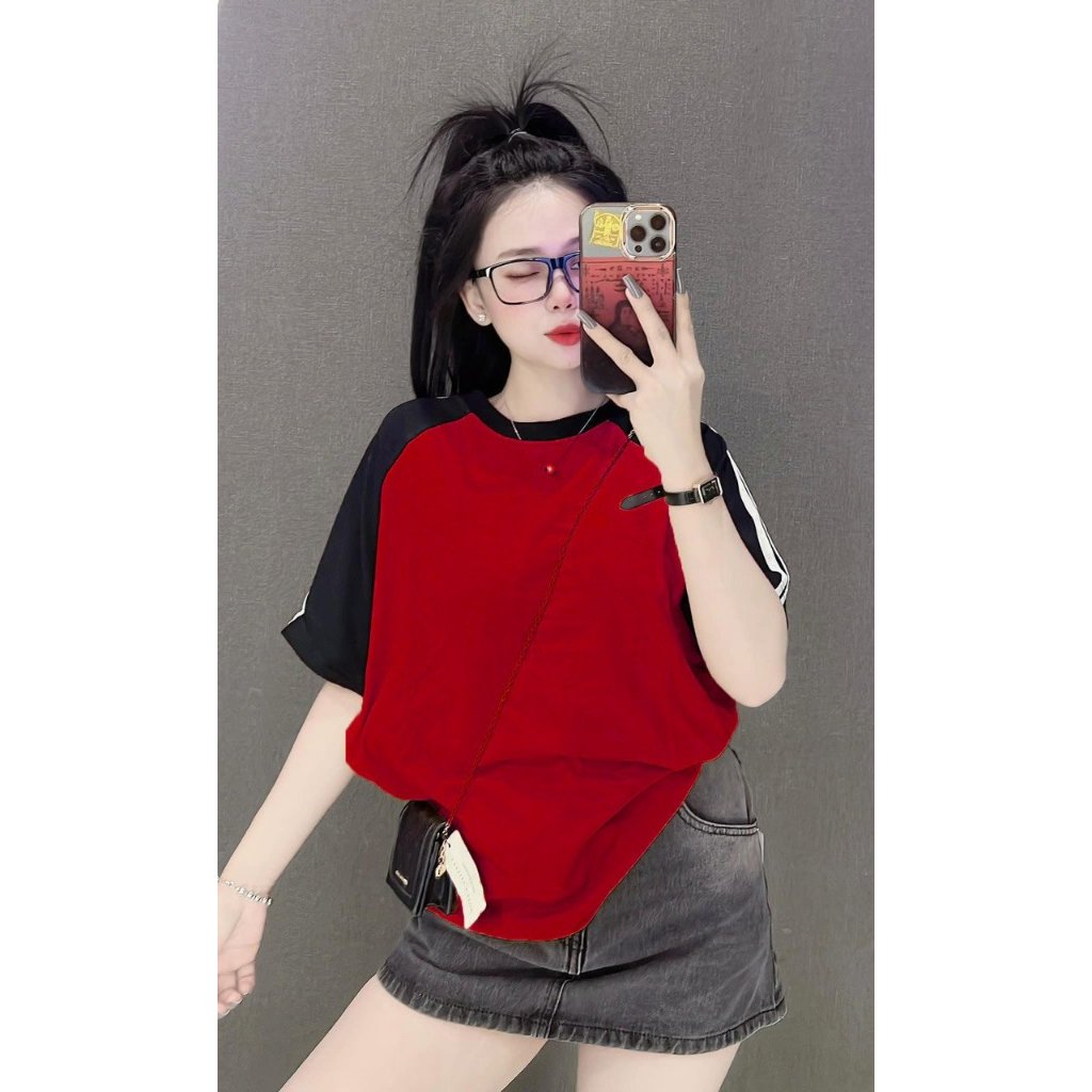 Áo thun sọc tay form rộng