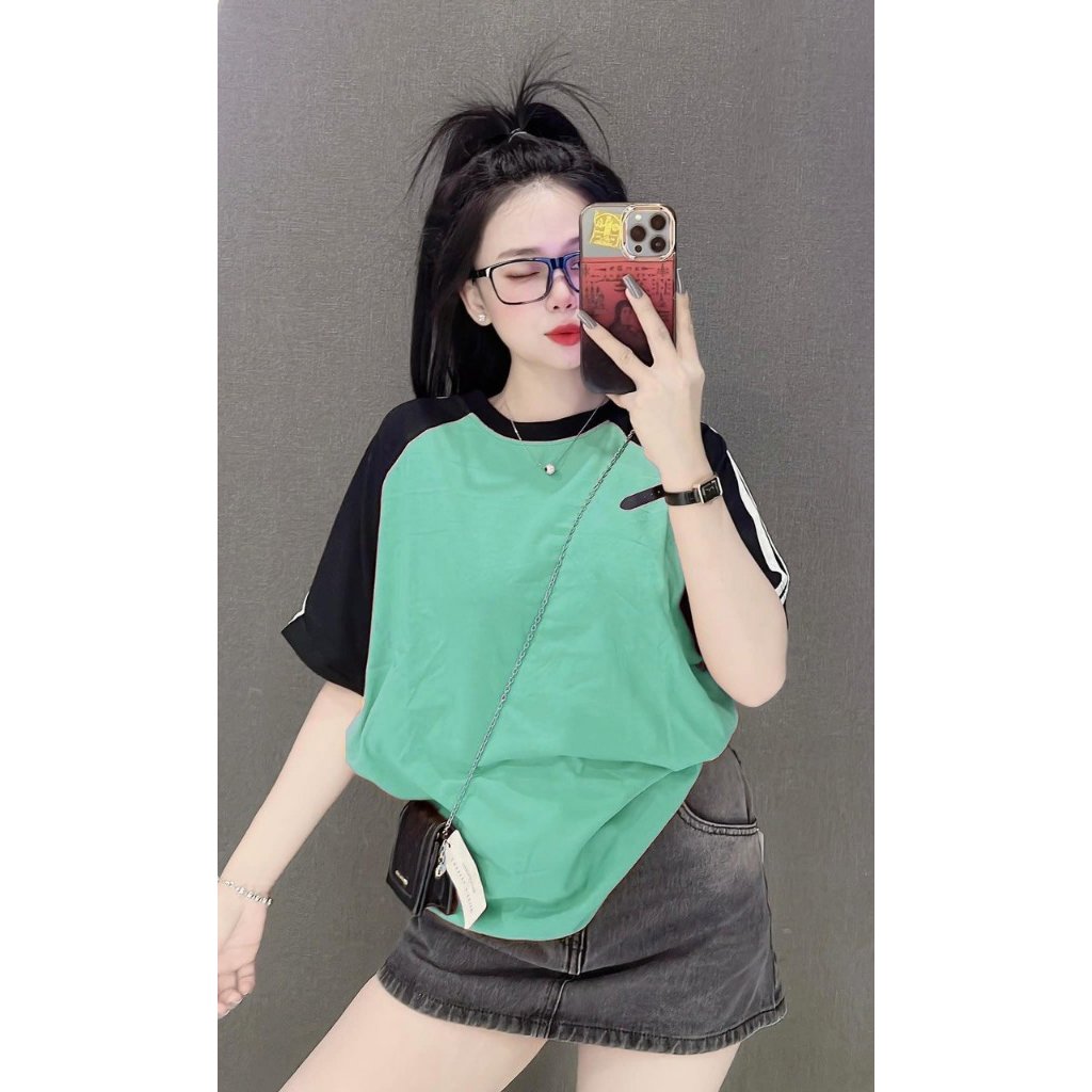 Áo thun sọc tay form rộng