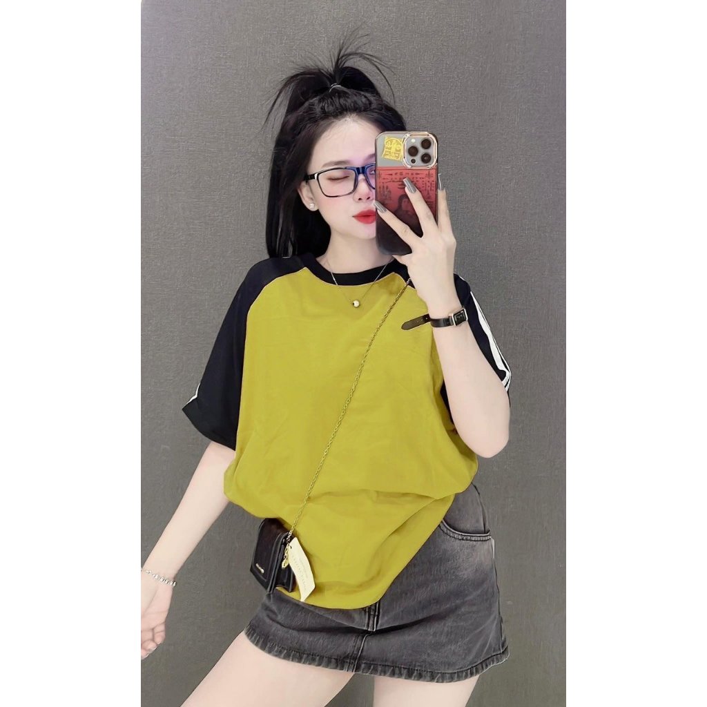 Áo thun sọc tay form rộng