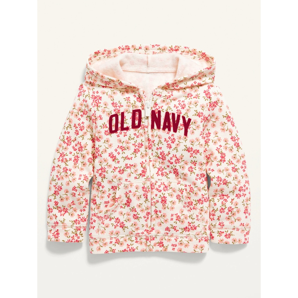 Áo khoác Hoodie tay dài in hoa Old Navy cho bé gái