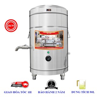 Nồi nấu phở mâm nhiệt 50l inox 304 công suất 3kw tự động ngắt bep cnv