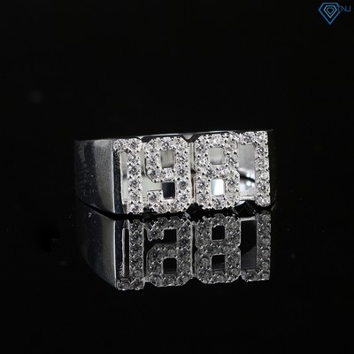 Nhẫn bạc nam năm sinh 1981 đính đá sang trọng cá tính NNA0574 - Trang Sức TNJ
