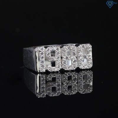Nhẫn bạc nam năm sinh 1986 đính đá sang trọng cá tính NNA0574 - Trang Sức TNJ
