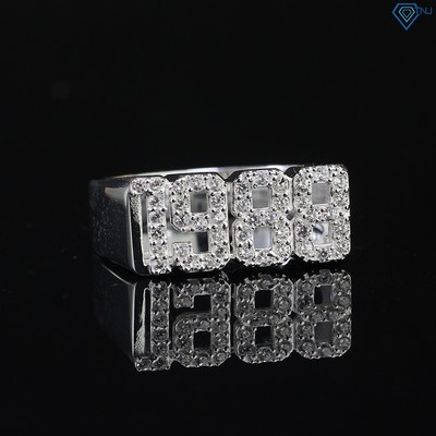 Nhẫn bạc nam năm sinh 1988 đính đá sang trọng cá tính NNA0574 - Trang Sức TNJ