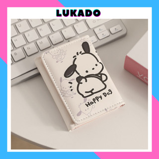 Ví nữ mini ngắn nhỏ gọn bỏ túi cute dễ thương đựng tiền nhiều ngăn Hàn Quốc thời trang cún con pochacco LUKADO VN85