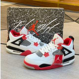 Giày thể thao jd4 retro og fire red 2020 dc7770-160, giày jd4 trắng đỏ