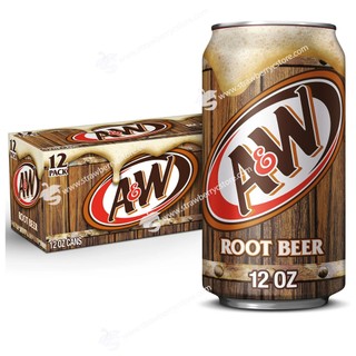 Nước ngọt có gas a&w root beer, lon 288 ml , lốc 12 lon