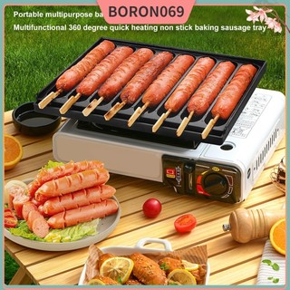 8 lưới chảo nướng xúc xích chống dính dày tấm nhôm an toàn khỏe mạnh hot dog khuôn khay boron069