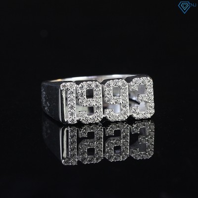 Nhẫn bạc nam năm sinh 1993 đính đá sang trọng cá tính NNA0574 - Trang Sức TNJ