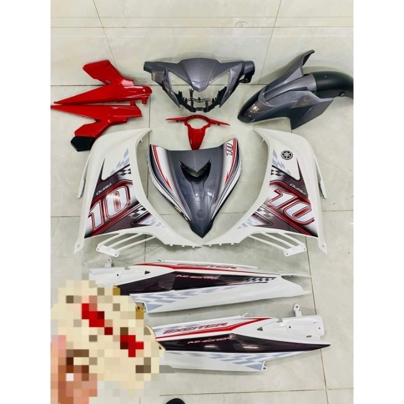 Dàn áo Exciter 135 trằng xám đỏ mẫu tem số 10