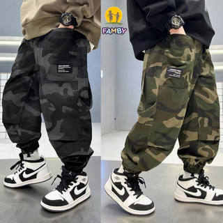 Quần dài cho bé trai, mẫu kaki mềm, dày dặn chất đẹp cho bé từ 13 đến 31kg FAMBY